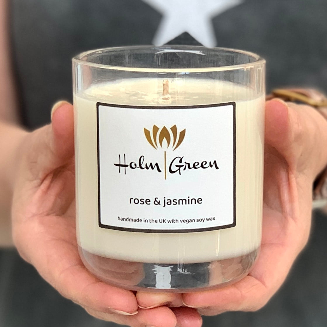Rose & Jasmine Scented Candle Holmgreen